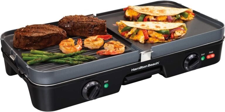 electric indoor grill griddle combo