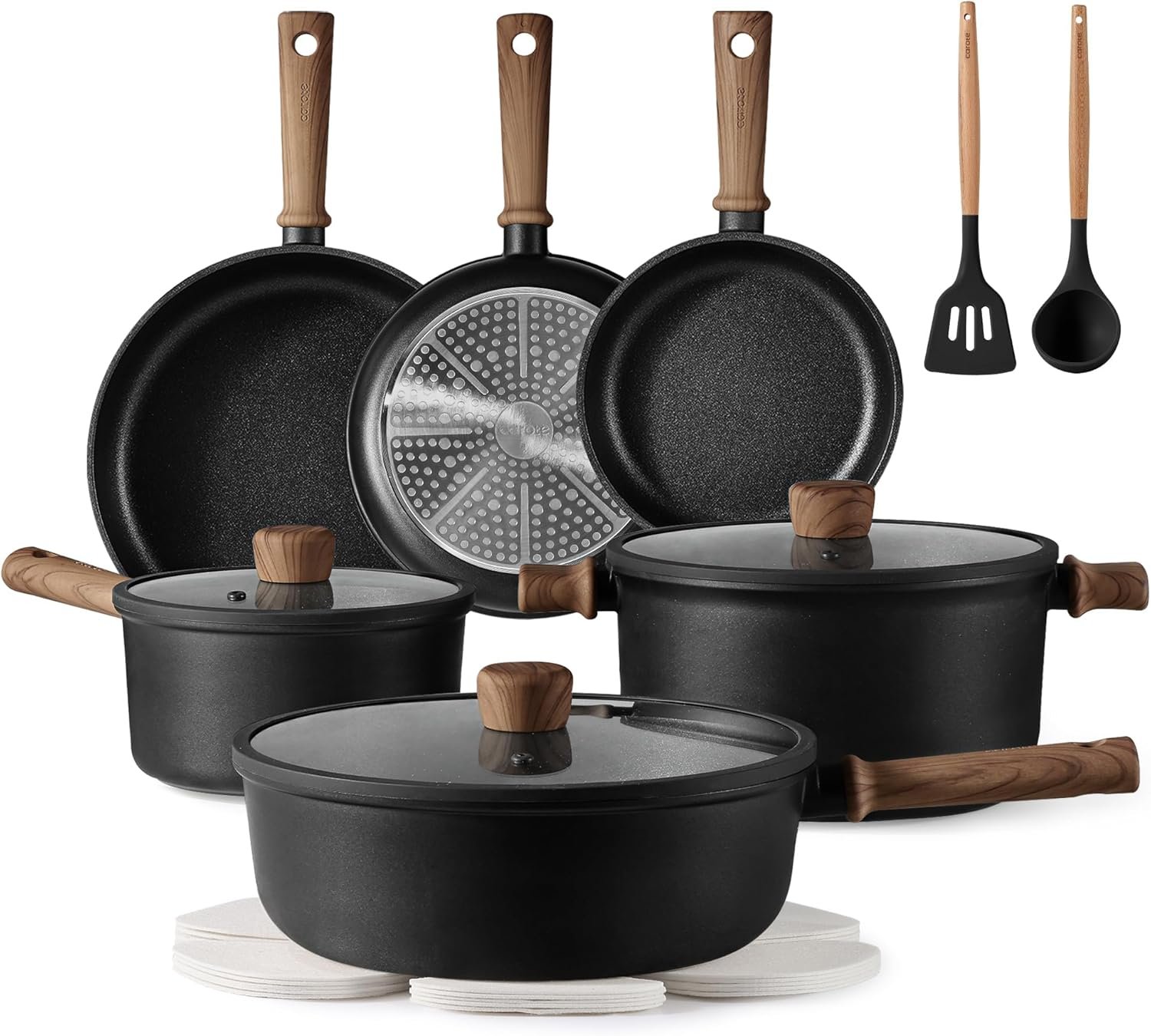 nonstick cookware set induction compatible