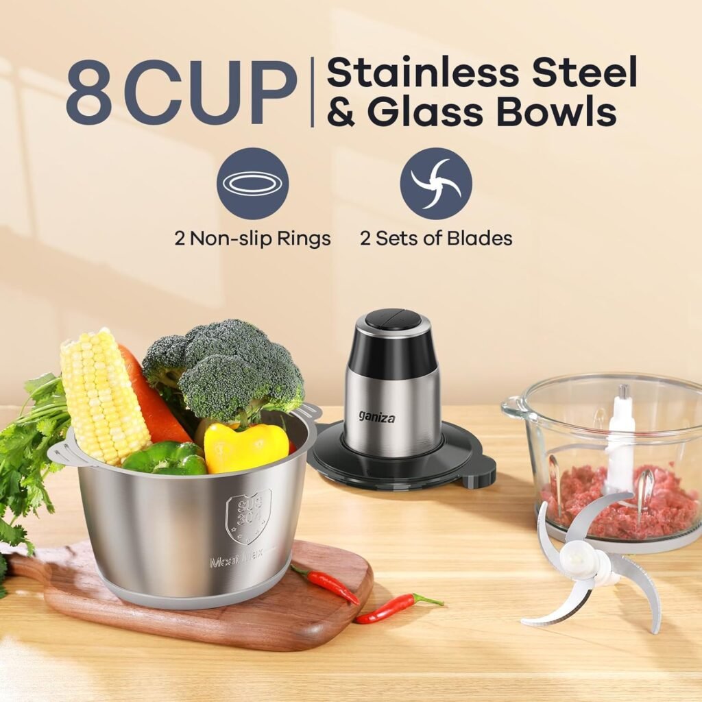 Electric Food Chopper with Meat Grinder Review 2026 — Is the GANIZA a Fantastic $45 Buy? 1 electric food chopper