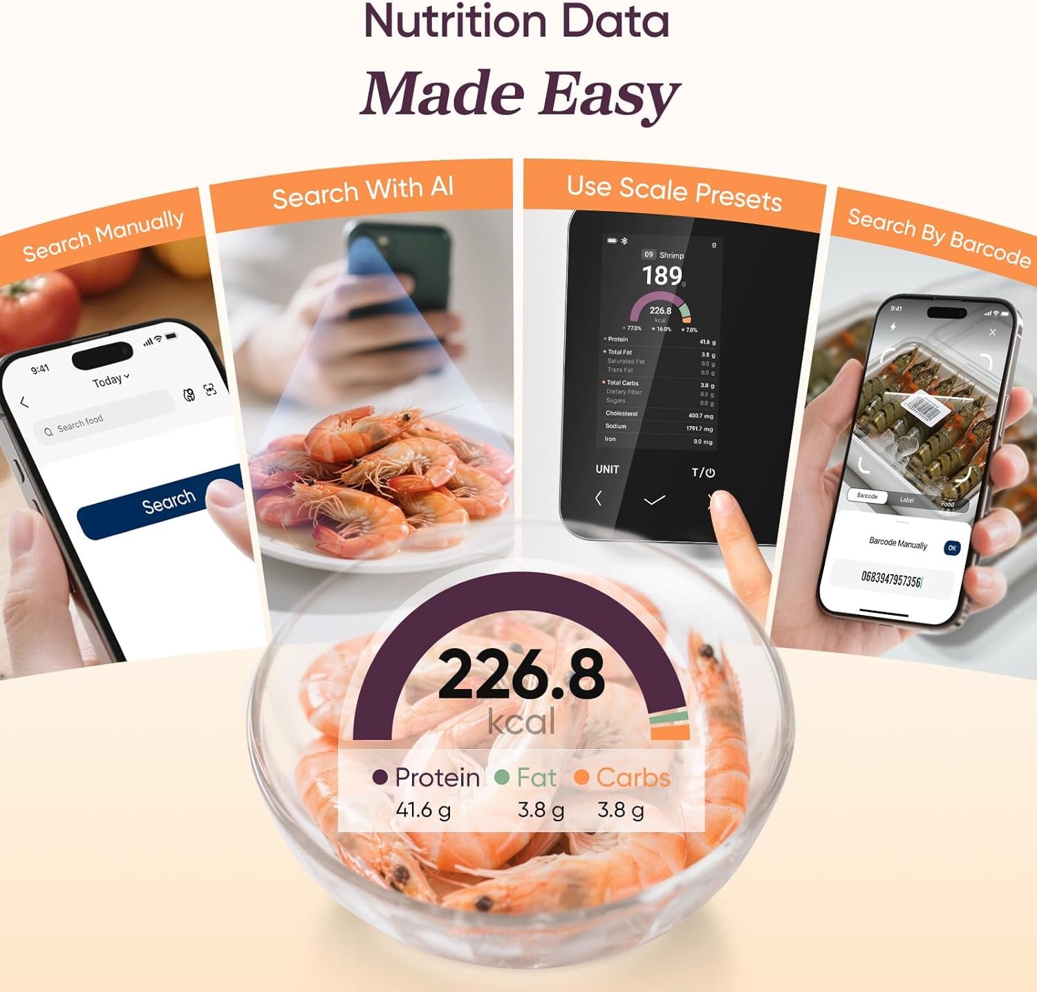 smart food scale nutritional calculator