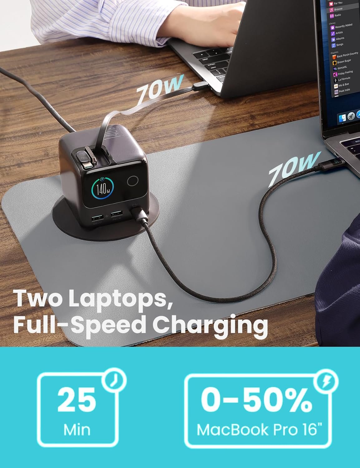 usb c charging station multi port desktop