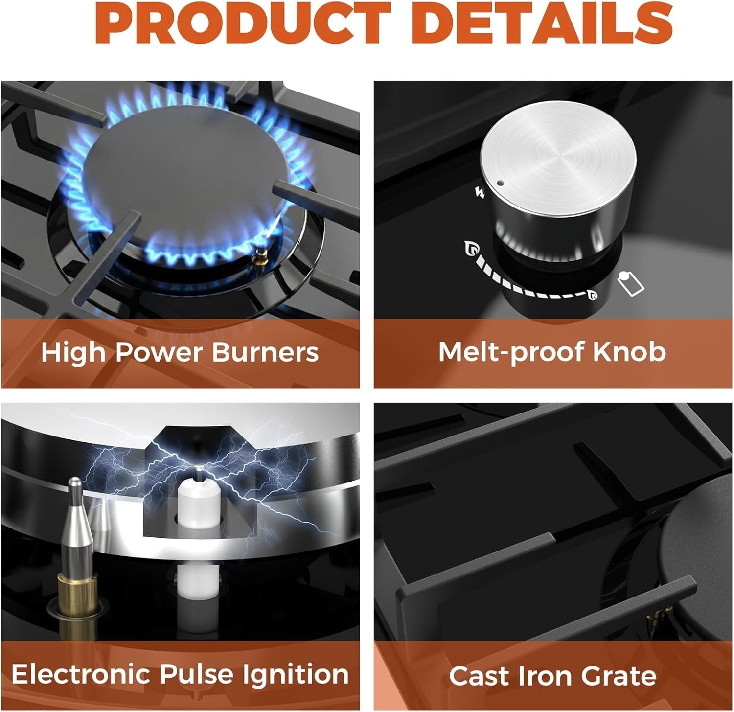 2 burner gas cooktop