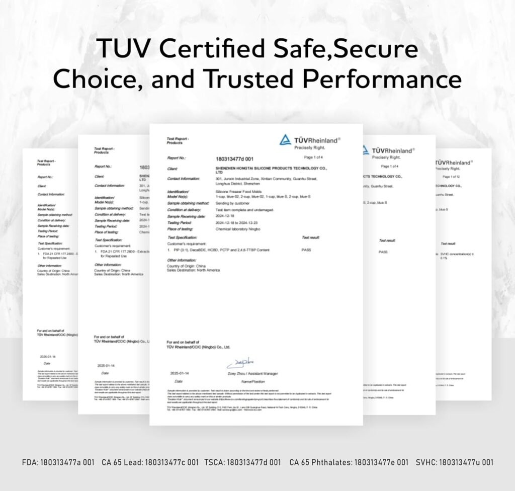 silicone freezer trays 1 cup portions