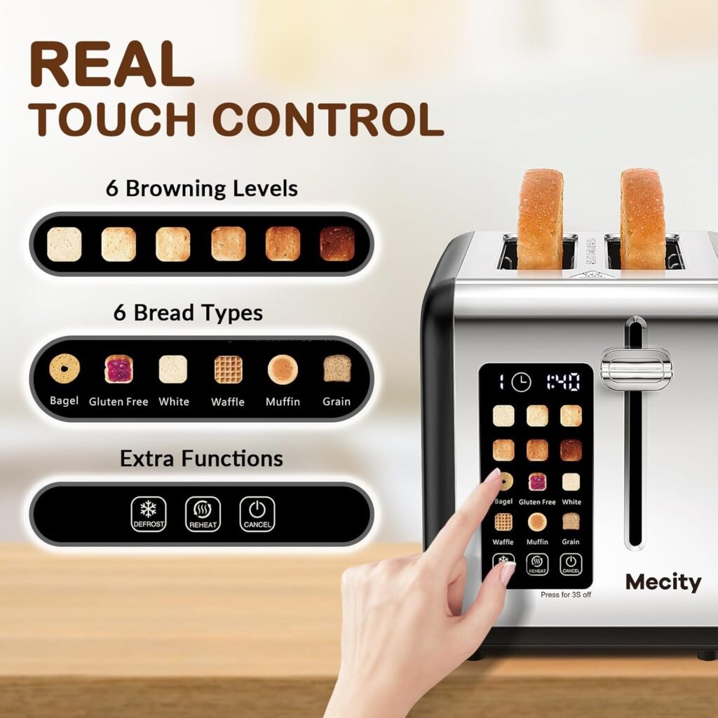 Touchscreen 2-Slice Smart Toaster Review 2026 — Mecity’s Revolutionary $90 Tech Marvel? 1 touchscreen 2-slice smart toaster