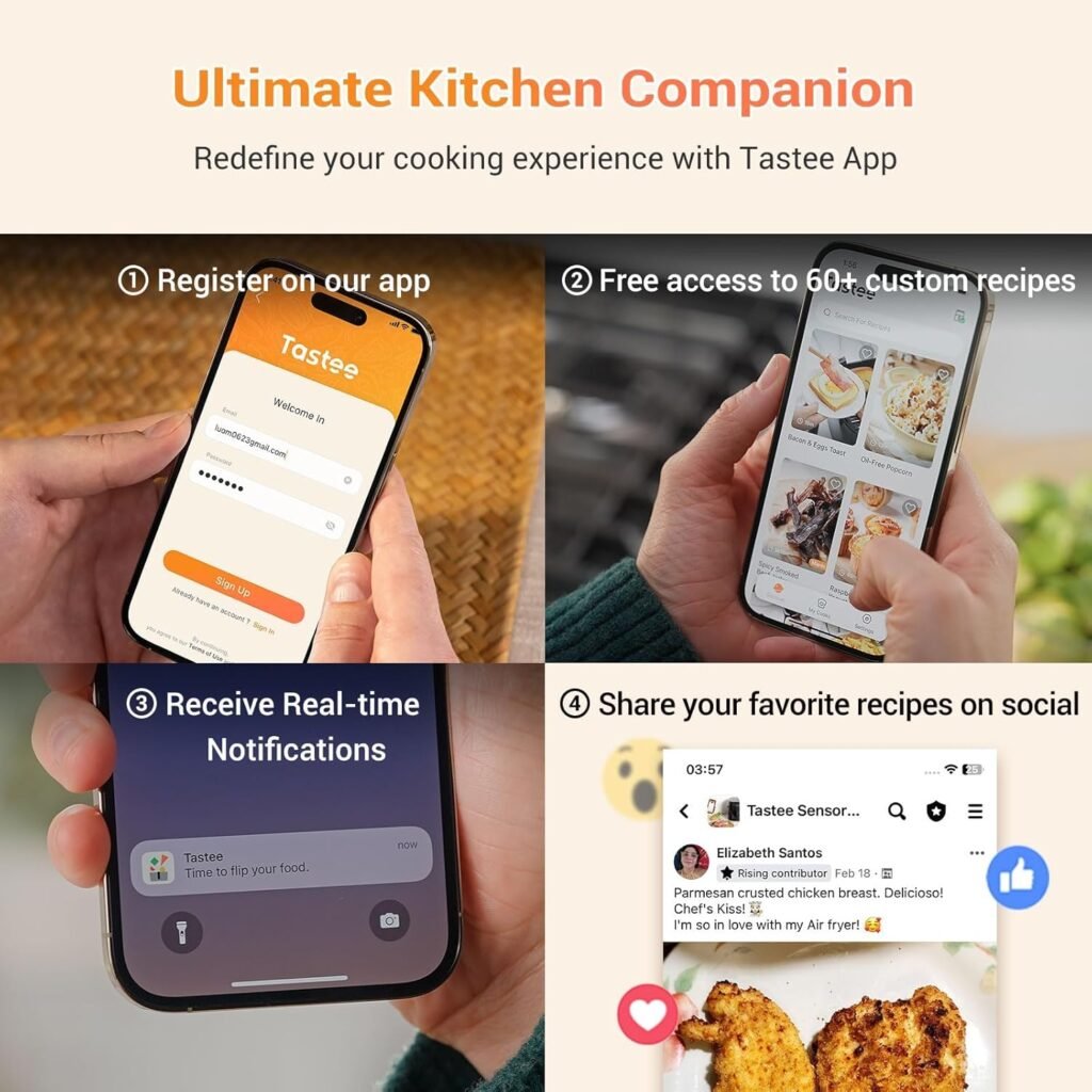 ceramic air fryer smart probe