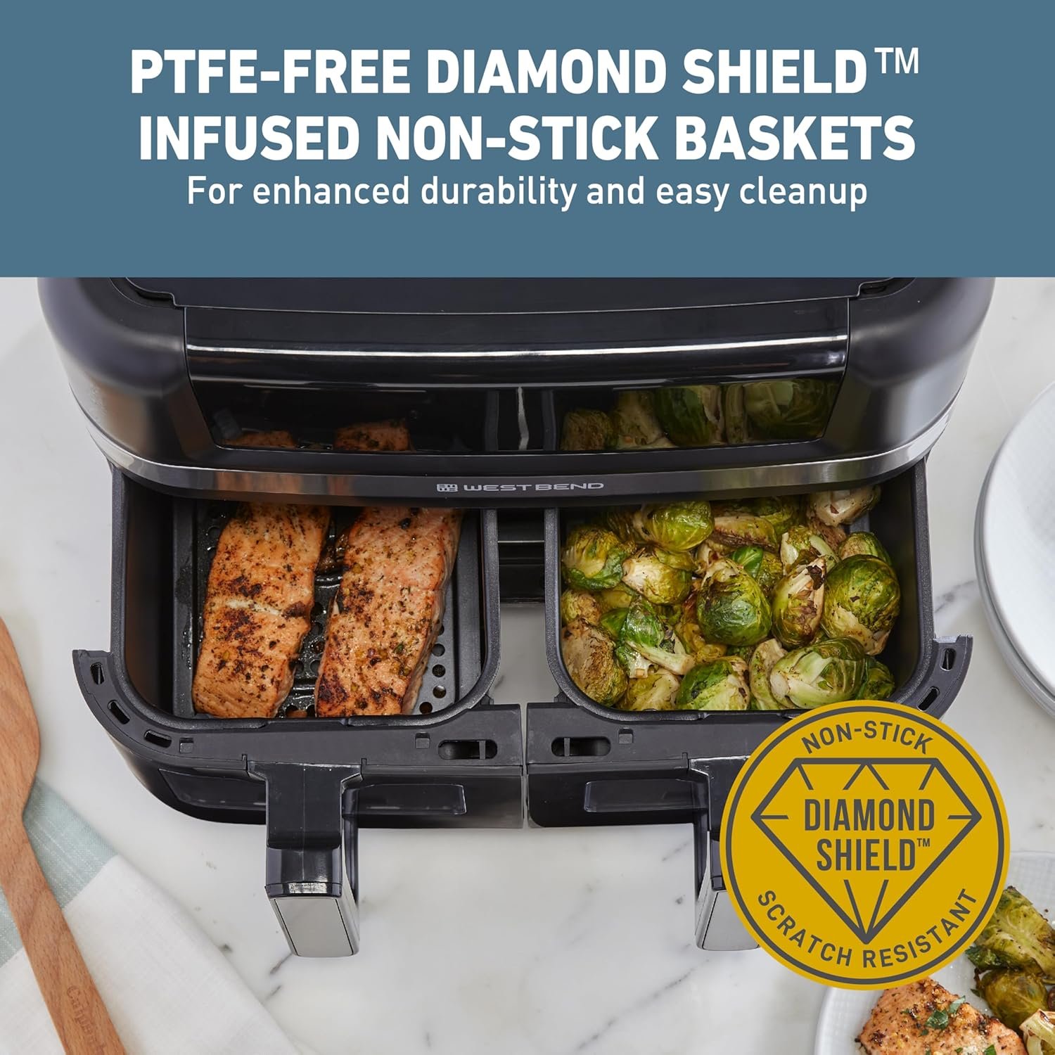 dual basket air fryer 10 quart