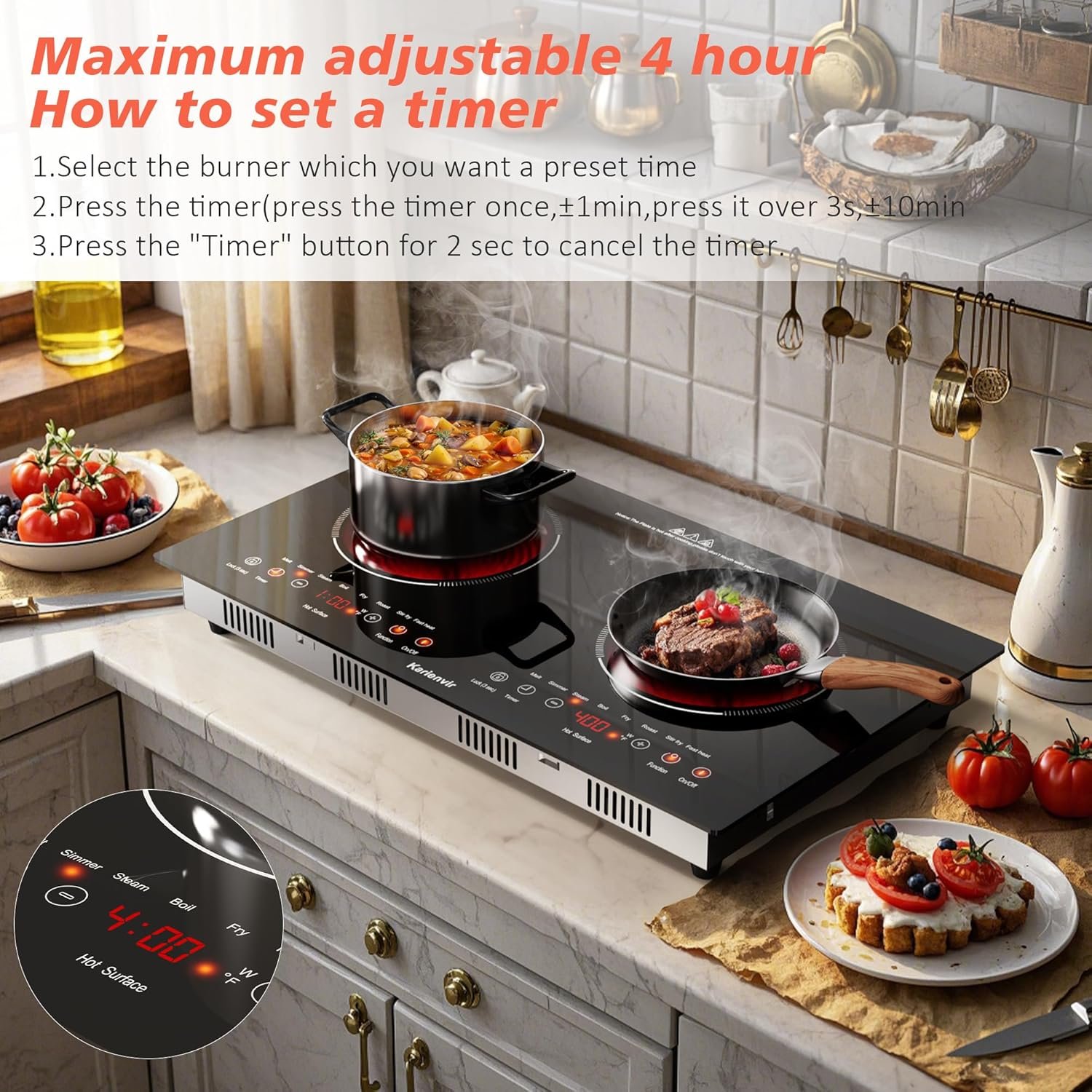 2 burner electric cooktop