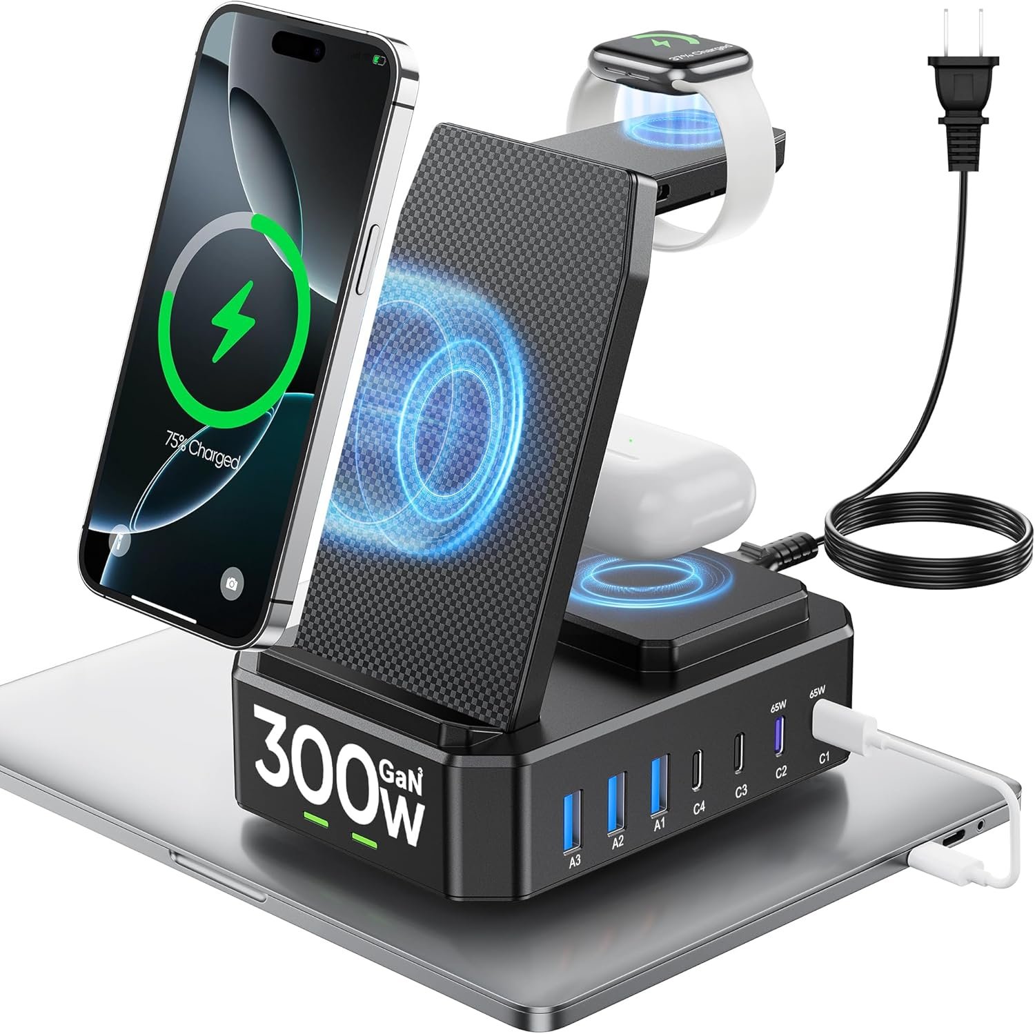 300W charging station Apple devices