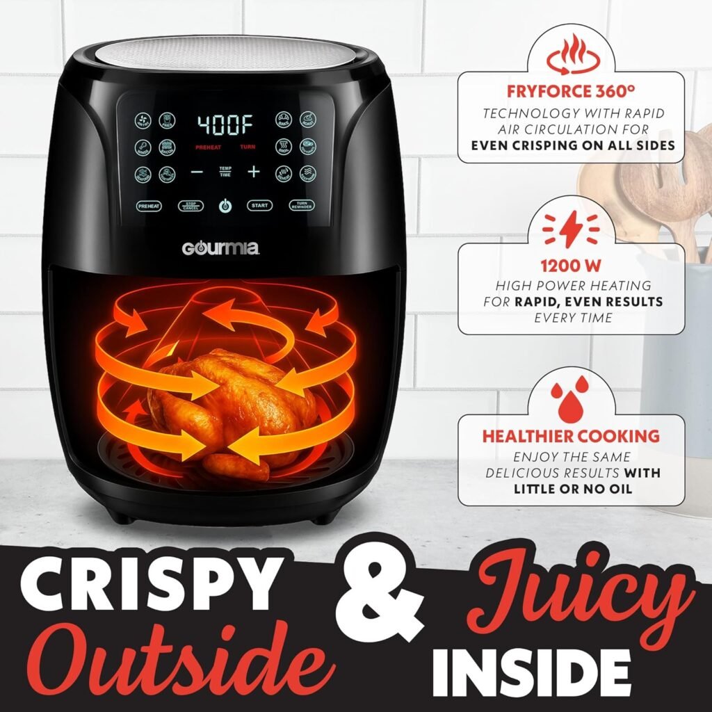 6 Quart Air Fryer 12 Presets Review 2026 Reduces Fat by 80% While Serving 2-5 People with FryForce 360° Technology 1 6 quart air fryer 12 presets