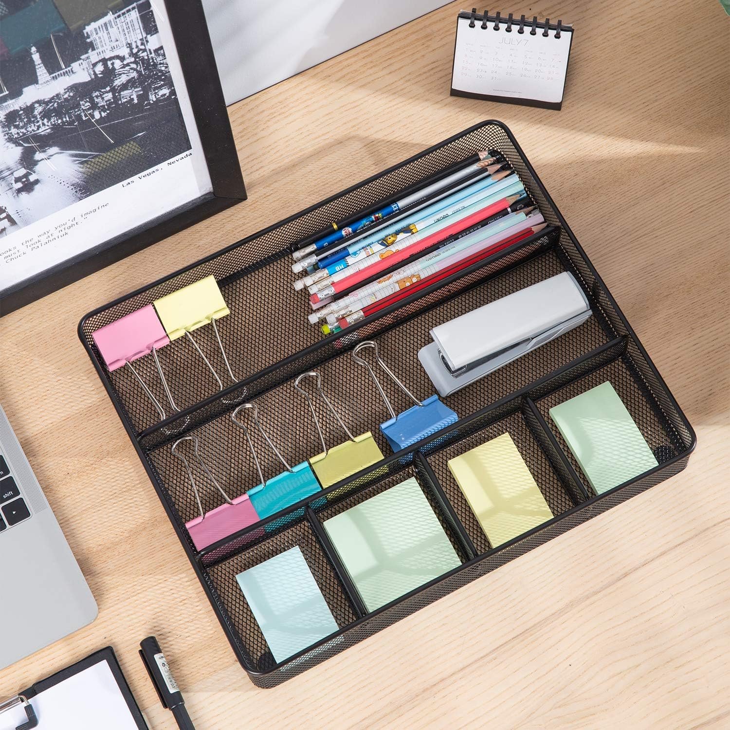 desk drawer organizer metal mesh