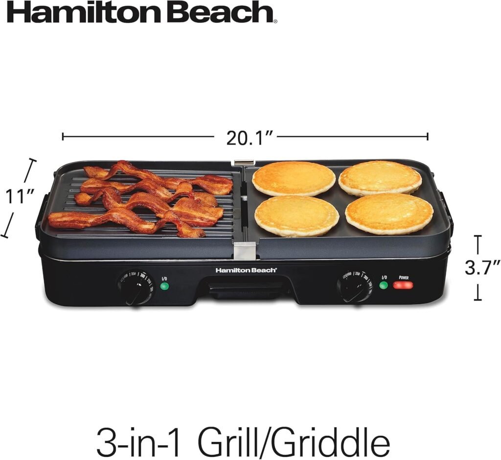 electric indoor grill griddle combo