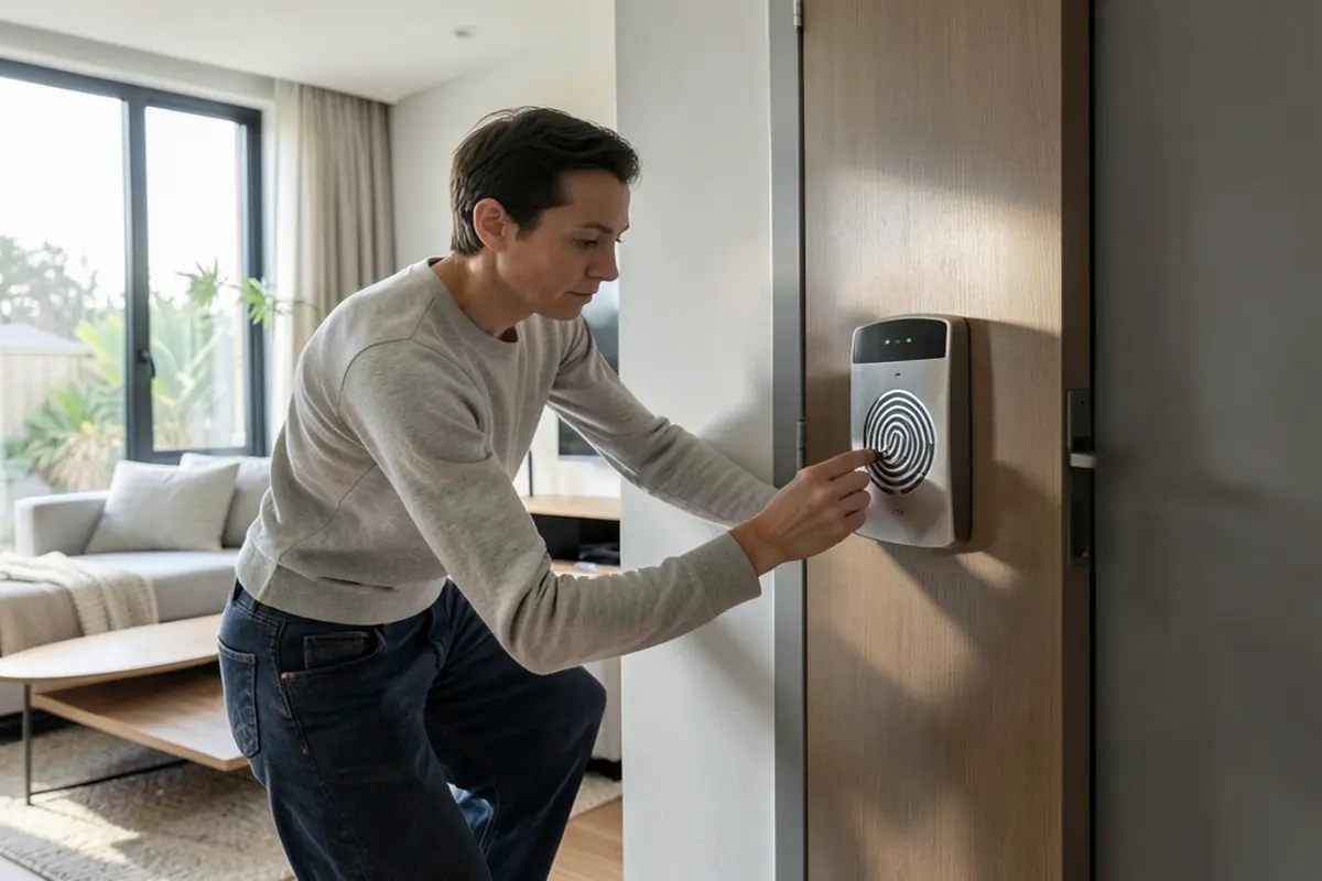 fingerprint door lock person.webp Home Gadget