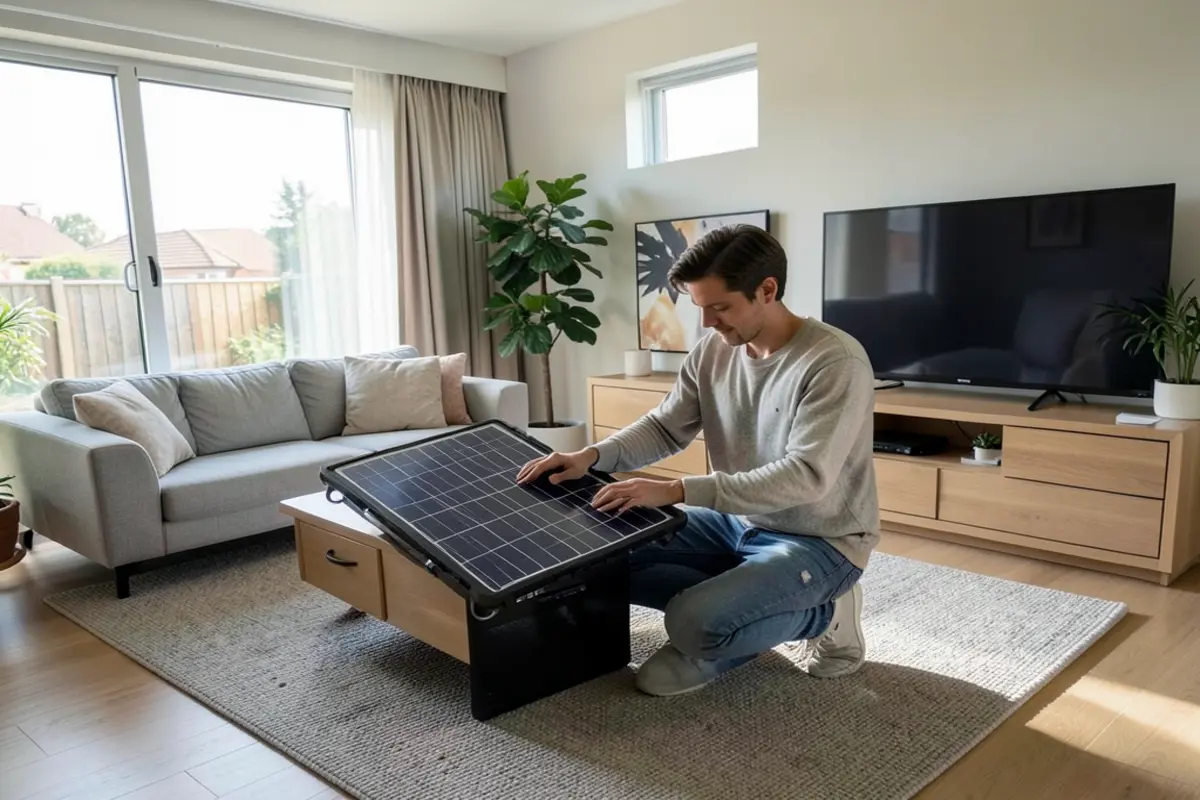portable solar panels person.webp Home Gadget