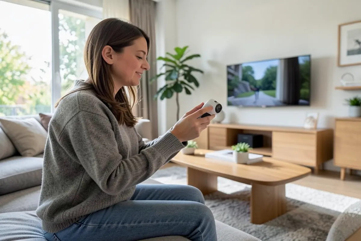 Person reviewing Blink Outdoor Camera questions